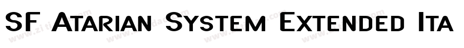 SF Atarian System Extended Italic字体转换